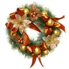 Decorative Flowers & Wreaths Christmas Decorations Wreath Front Door Hanging Ornament Xmas Home Restaurant Garland Festival Decoration KSI99