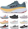 Мотоциклетные ботинки Hoka Casual Shoes One Bondi 8 Runge Sports Sneakers Shoes Local Boots Clifton 8 Carbon X2 Триплые черные белые гоблинские тренды досуга