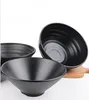 Bowls Melamine Tableware Noodle Bowl Black Stripe Plastic Soup Sauce Rice Pot Baking Dish Multiple Choices