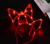 Party Supplies Led Light Up Glowing Rabbit Ear Headband Bunny Women Girl Flashing Headwear Easter Cosplay Dress Up Props Christmas Hairband Hair Stick Rra