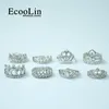 Wedding Rings 50 stks Royal Crown dames ring mode zirkon glanzende vrouwen verloving bruiloft sieraden loten packs lr4024 230313