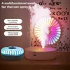 Electric Fans Portable Hand-Held Fan Desktop Multifunctional Folding Humidifying fan with colored light 1200mAh For outdoor office and home