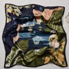 Bufanda de seda de morera de seda de verano, bufanda de seda nórdica Simple a rayas para mujer, pañuelo de 70cm, venta al por mayor