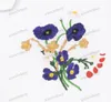 Xinxinbuy 남자 디자이너 티 티 셔츠 23ss 꽃 편지 자수 짧은 슬리브 면화 여성 블랙 흰색 블루 그린 레드 xs-l