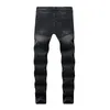 Jeans Homme Haute qualité hommes déchiré jean coton noir mince maigre moto jean hommes Vintage en détresse Denim jean Hiphop pantalon 230313