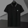 Mäns T-shirts Högkvalitativ broderad t-shirt Män Kort ärm LAPEL POLO-skjortor avvisar kragen Casual Business Social Polo Shirts 230313