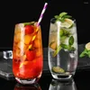 Tazze Piattini 2 pezzi in vetro Mojito Accessorio multifunzione per highball Comodo per bere per la raccolta di bevande