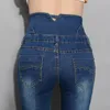 Womens Jeans Denim Pants Autumn Winter For Women High Waist Skinny Warm Thick Elastic Plus Size Stretch Velvet 230313