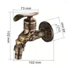 Bathroom Sink Faucets Wearproof Basin Zinc Alloy Antique Bronze Faucet Anti-Rust Wall Mounted 1/2inch Washing Machine Water Tap