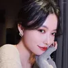 Ohrstecker Korean Fashion Shiny Zicron Hohle Perle Herz Für Frauen Studenten Elegante Nette Boucle D'oreille Schmuck