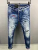 DSQ Phantom Turtle Jeans Men Jeans Moda Man Jeans Hip Hop Rock Moto Mens Casual Design rasgado jeans angustiado Jeans de jeans jeans skinny 6916