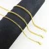 Chains 2/3/3.5/5/6/7mm Gold Color Stainless Steel Curban Chain Necklace For Man & Women Fashion Jewelry