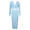 Work Dresses Sexy Bandages Clothing 2023 Two Pieces Sets Long Sleeve Top & Skirt Casual Outwear 2 Women