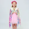 Jackets Fashion Glitter Multicolor Sequins Shawl Shiny Girls Cloak Blingbling Fairy Princess Cape Christmas Party Halloween Kids Clothes 230313