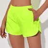 Womens Yoga Outfits High Waist Shorts Exercise Short Pants Fitness Wear Girls Running Elastic Adult Pants Sportswear Gym Shorts Lined Drawstring Size S-XXL