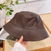 Designer fisherman Bucket Hats Mens womens fashionable leather baseball cap Classic flower pattern sunshade hats black brown