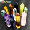 Natural Stone and Crystals Witchcraft Point Wand Rose Quartz Amethyst Home Decoration Mineral Stones Crafts Room Aquarium Decor