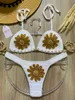 Women's Swimwear Crochet Bikinis Set Mujer Tankini Women Biquinis Feminino Sexy Swimsuit Biquini Flor Brazilian Adjustable Thong Bikini 230313