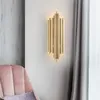 Vägglampor guld sconce belysning polerat stål luminaria hem dekoration vardagsrum modern lampa