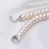 Strands Strings Natural Freshwater Pearl Necklace Jewelry 925 Sterling Silver Choker Rope Chain Vintage Cute Pretty Fashion Gifts For Women 230311