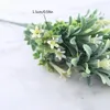 Decorative Flowers Artificial Plants 35 CM Mini Plastic Small Water Fake Leaves Green Decoration Home Garden Offic