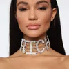 Choker Dropship Luxury Large Rhinestone Dollar Chain Necklace for Women Fashion Crystal Money Statement smyckespresent