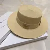 الصيف قبعة من القش مصمم Sunhats قبعات دلو القبعات واسعة حافة قبعة P النساء الرجال أزياء الشاطئ في الهواء الطلق المجهزة القبعات Casquette