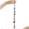 Jewelry Yoga Healing Spiritual Home Window Wall Hanging Pendant Decor Tree Of Life Hang Chakra Stone Prism Natural Crystal Charm Orn Dhsak