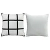 Painéis de armazém local Tampa de travesseiro em branco Sublimação Caso de travesseiro de poliéster preto Cushion Tampa de sofá -sofá de travesseiros 40*40cm 30pcs/estojo