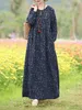 Casual Dresses Vintage Womens Printed Dress 2023 Zanzea Spring Sundress Casual Long Sleeve Maxi Vestidos Female Hollow Robe Overdimensionerad 230313