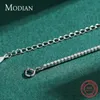 Strängar Strings Modian Classic Luxury Full Clear CZ Necklace Solid 925 Sterling Silver Sparkling Choker Halsband för kvinnors uttalande smycken 230311