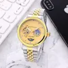 Luxury Mens Watches Stor svänghjulet Fyra Needle Series Automatisk mekanisk klockdesigner Armbandsur Topp Lyxvarumärke Fashion Rostfritt stål och läderrem