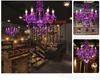 Chandeliers Lamp Glass Beads For Chandelier Crystal Fashion Bedroom Purple Romantic Creative Violet Lighting