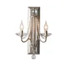 Wall Lamp American Country Crystal Lamps Bedroom Living Room Sconces Antique Gold Silver Color Home Deco Lightings AC 110V 220V