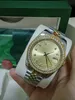 With Original Box DateJust 41mm Watch Diamond Dial bezel 116334 Automatic Mens Watches Steel Two Tone Gold Jubilee Bracelet Wristwatches