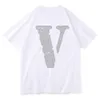 VLONE Summer Men's T-shirt "V" Letter Women's Designer Loose T-shirt Fashion Brand Top Men's Luxury Clothing Street Sports T-shirt Top Cotton Quality Short Sleeve