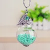 Pendentif Colliers 12 Pcs/Lot Boule Verre Couverture Collier Avec Chaîne Et Étoiles Charmes À L'intérieur Vente NE1162