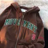 Kvinnors hoodies tröjor brev tryck avslappnad topp vintage y2k enkla kvinnor hoodies korean grå höst tunna streetwear college flickor ins lady gothic 230311