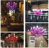 Chandeliers Lamp Glass Beads For Chandelier Crystal Fashion Bedroom Purple Romantic Creative Violet Lighting