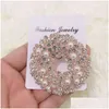 Schmuck Brosche Pin Strass Kristall Perle Blume Broschen Für Hochzeit Braut Runde Bouquet DIY Strass Zubehör Party Drop Dhwf6