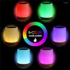 Veilleuses 13 lumière changeante de couleur RGB télécommande tactile lampe à intensité variable lampes de table portables 1500mAh USB Rechargeable