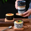 Bols en céramique cuisson pouding tasse japonais dégradé Souffle Dessert Snack bol petite maison cuisine fournitures vaisselle