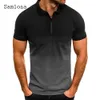 T-shirty męskie krótkie mody T-shirt Plus w rozmiarze 4xl 5xl 5xl Men Polo Shirt Zipper Up Top Male Streetwear Lepal Pullovers 230313