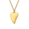 Pendant Necklaces Simple Ins Style Fashion Jewelry Heart Gold Plated Silver Stainless Steel Three-Dimensional Love Necklace