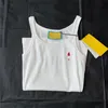 23SS Cotton Women Designer Tee gilet maglia magliette tops designer con lettere ricamanti per ragazze cimose del design della pista di fascia alta con insulta a camisole