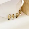Boucles d'oreilles cerceau exquis cubique Zircon pierre charme Huggie pour les femmes bijoux étanches mode boucle d'oreille cadeau de fête