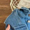 Waistcoat 2023 Spring Girls Denim Vest Fashion Children Sleeveless Coat Solid Baby Boys Jacket Cardigan Kids Clothes 230313