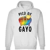 Męskie bluzy z kapturem pico de gayo lgbtq śmieszne potrawy duma męska unisex (damska) zimowe bluzy