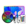 Bluetooth LED -remsljus 16,4ft DC5V med 24 nycklar Remote Controlle Color Changing 5050 RGB Light Strips Diy Kit Home Bedroom and Kitchen Decoratio Usalight