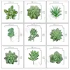 Fiori decorativi El Desktop Ornament Home Decoration Artificiale Succulente Micro Paesaggio Affollamento Loto Bonsai Finta Carnosità Pianta